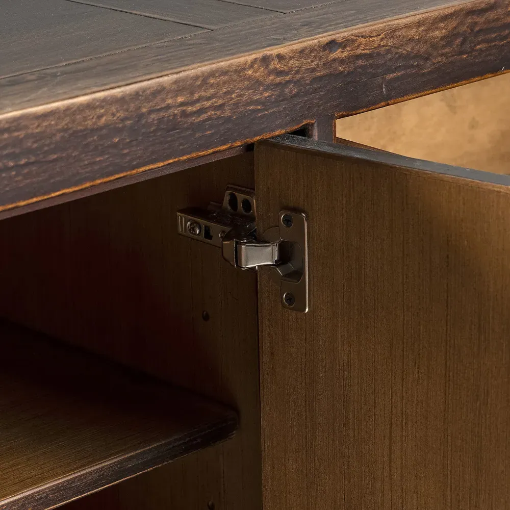 Lucas Rustic Lodge Sideboard - Brown, Birch