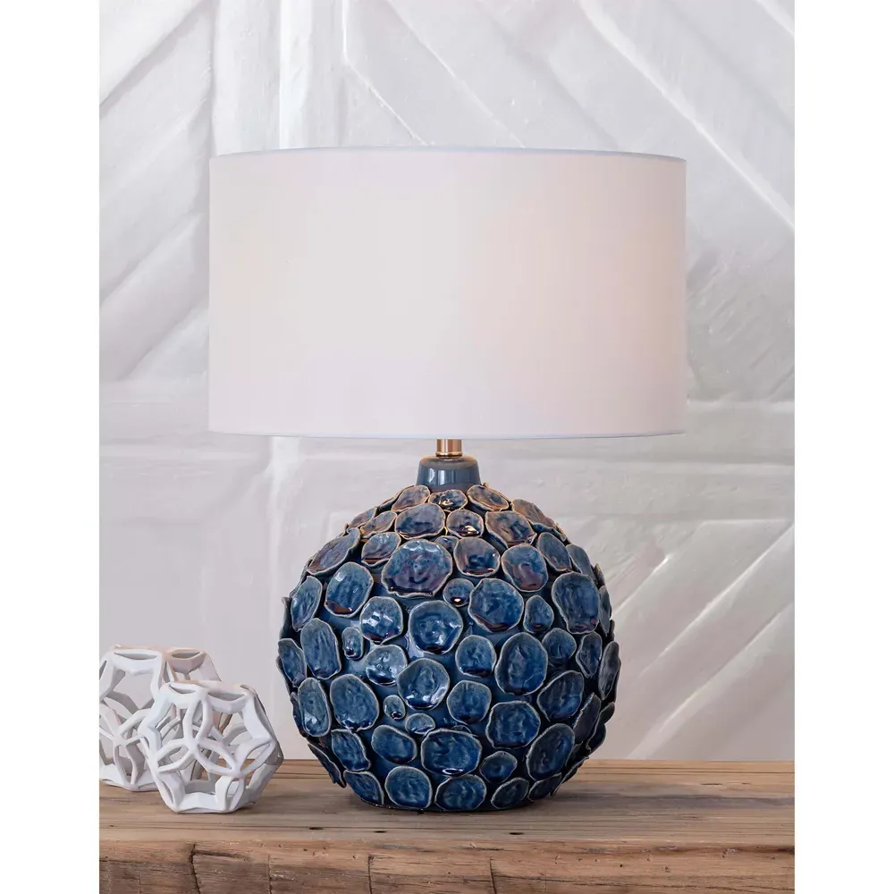 Lucia Ceramic Table Lamp - Blue