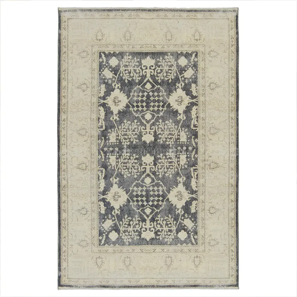 Luciana Medallion Patterned Rug - Navy, Cotton