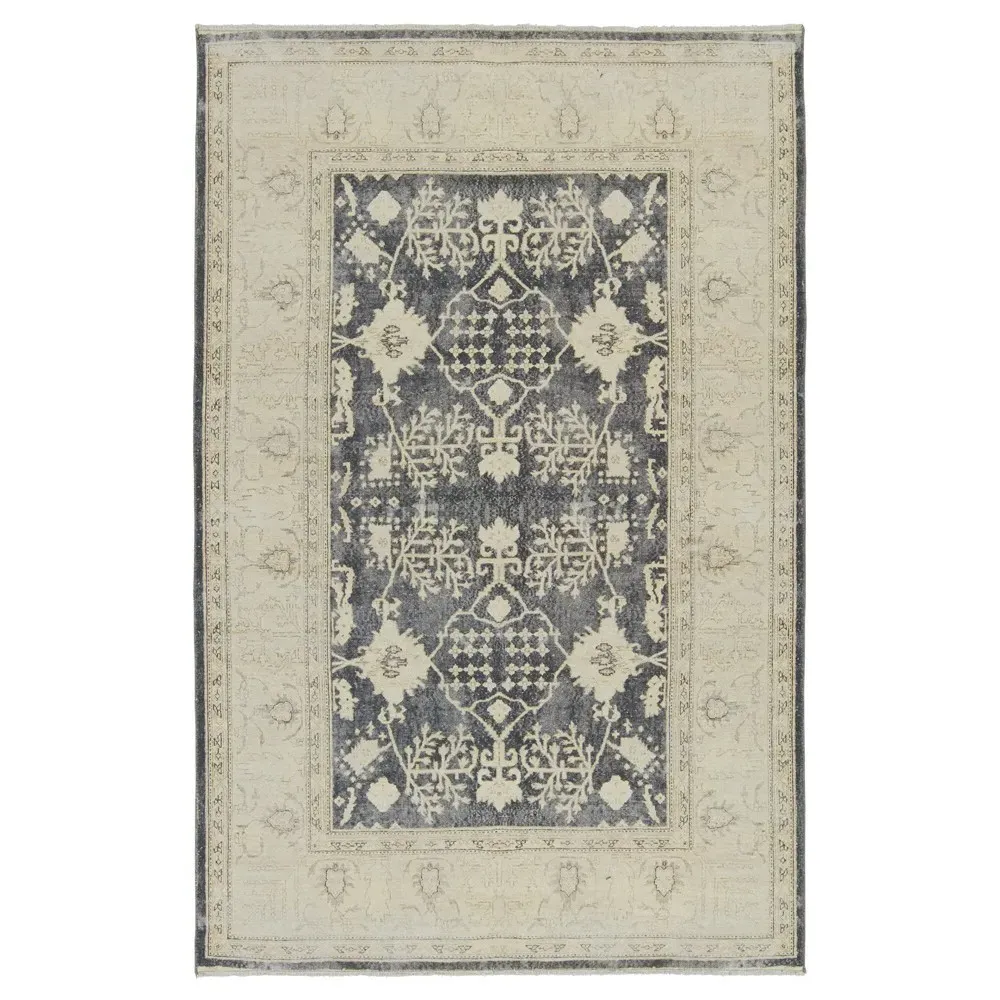 Luciana Medallion Patterned Rug - Navy, Cotton