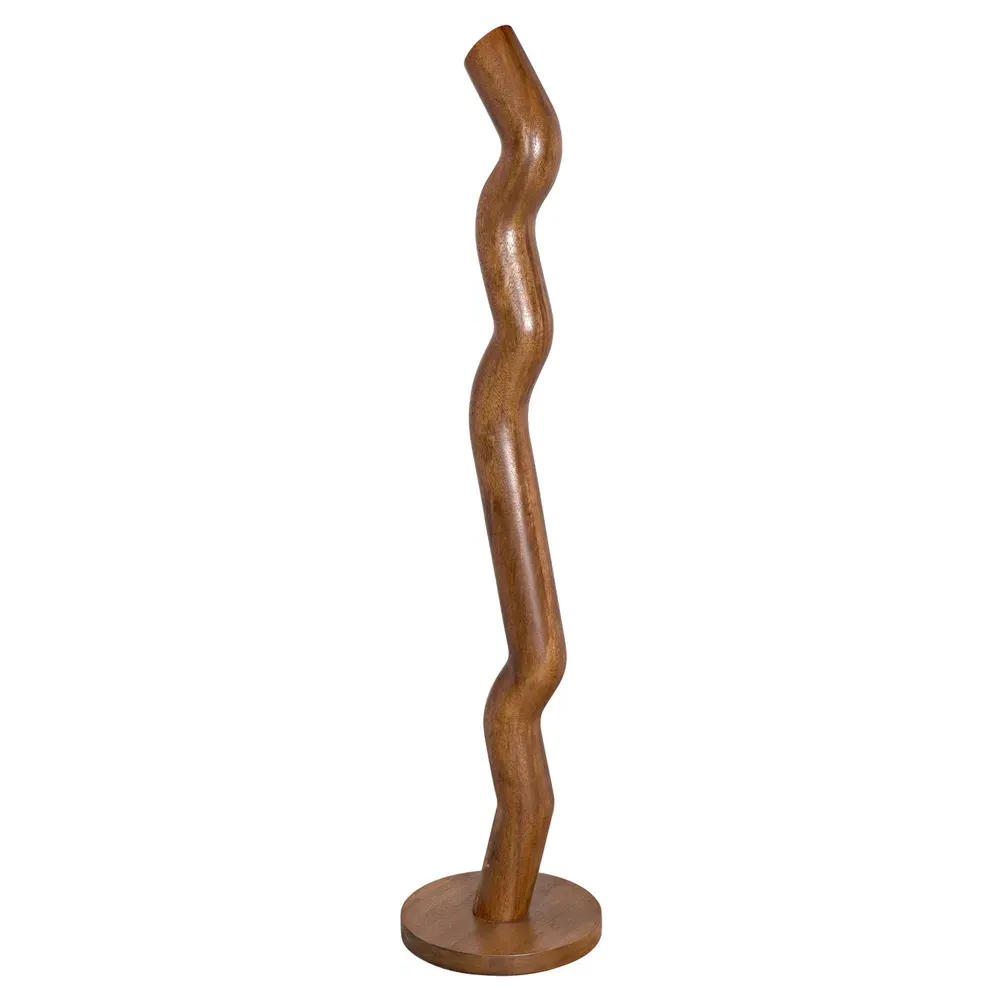 Luciana Wood Decorative Totem Statue - Brown, Walnut