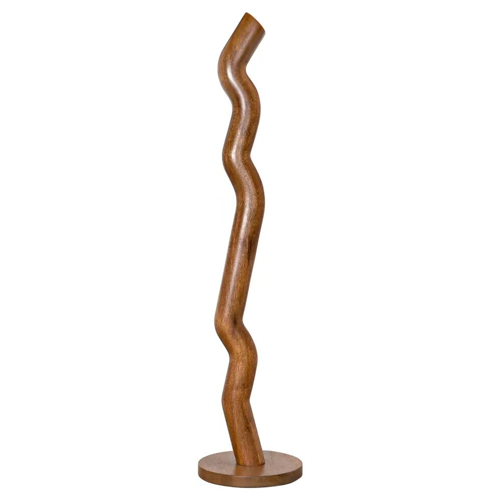 Luciana Wood Decorative Totem Statue - Brown, Walnut