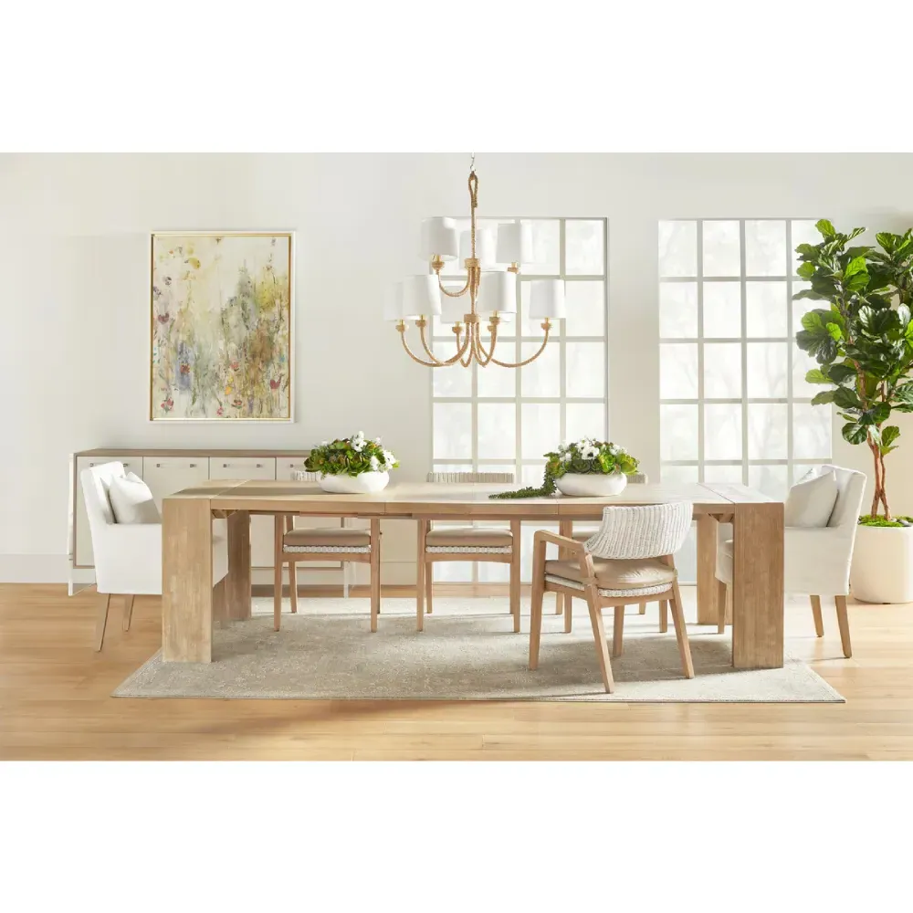 Lucile Dining Arm Chair - Beige, Rattan