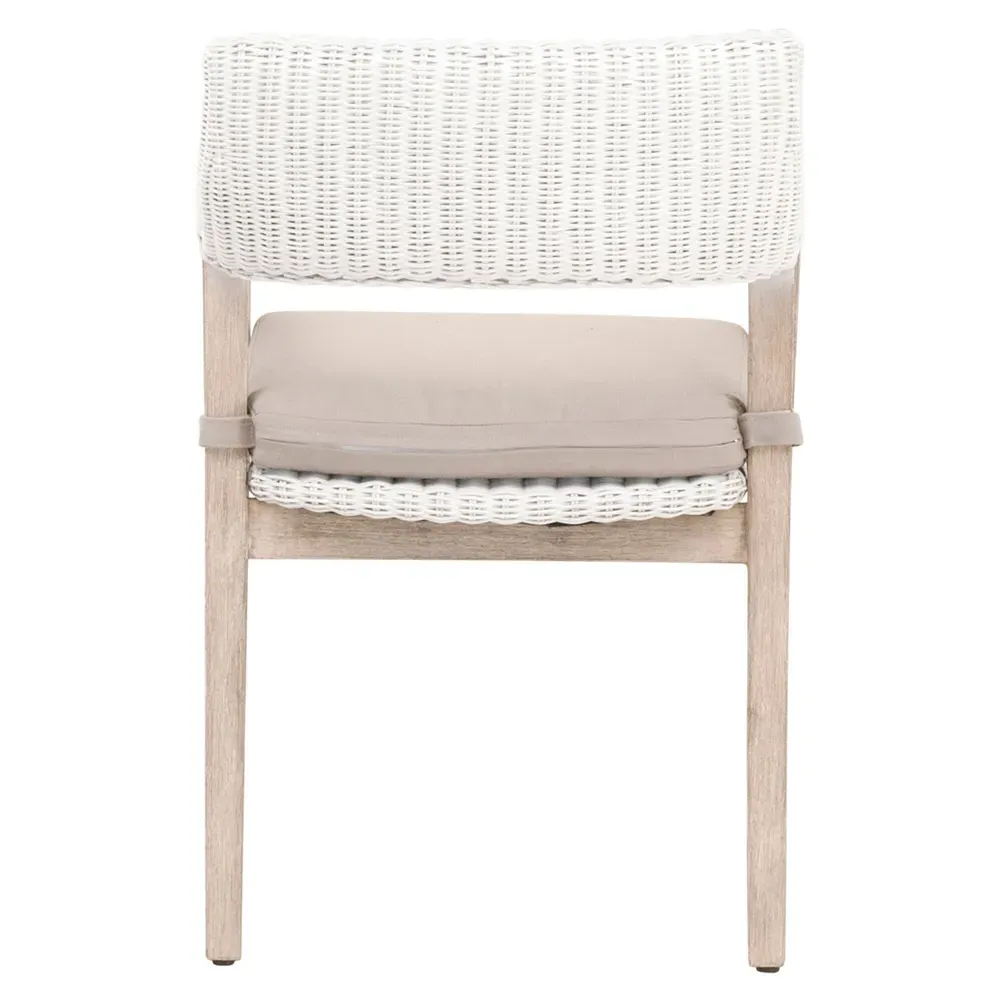 Lucile Dining Arm Chair - Beige, Rattan