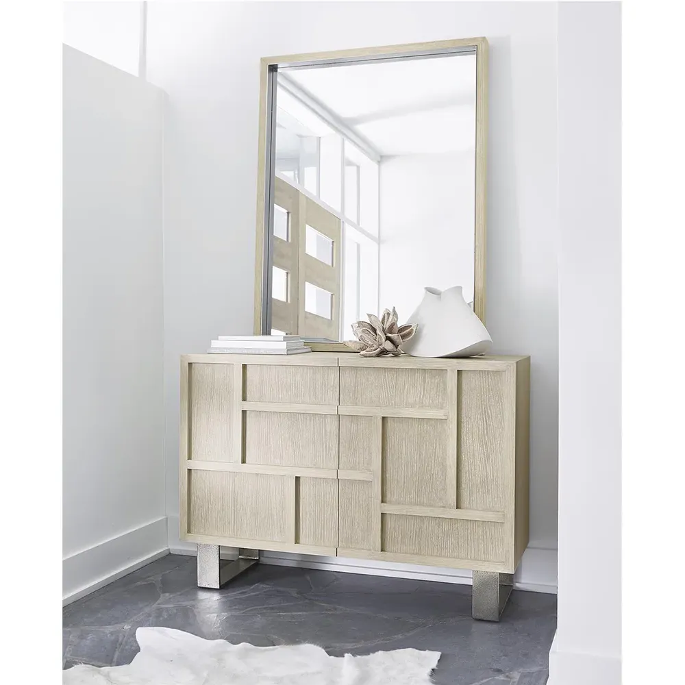 Lucilla Rectangular Wall Mirror - Brown, Wood