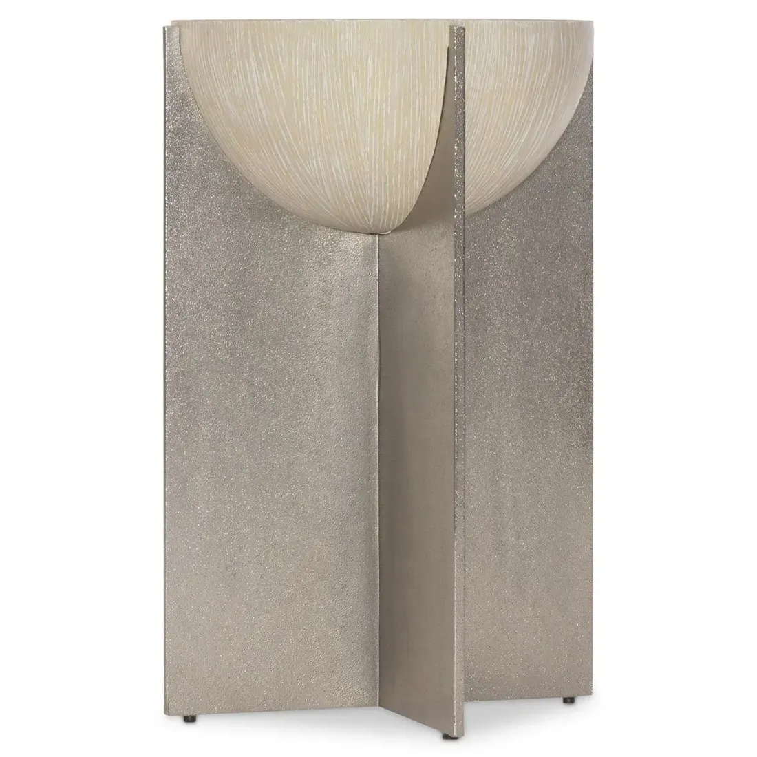 Lucilla Round Side Table - Brown, Cast Aluminum