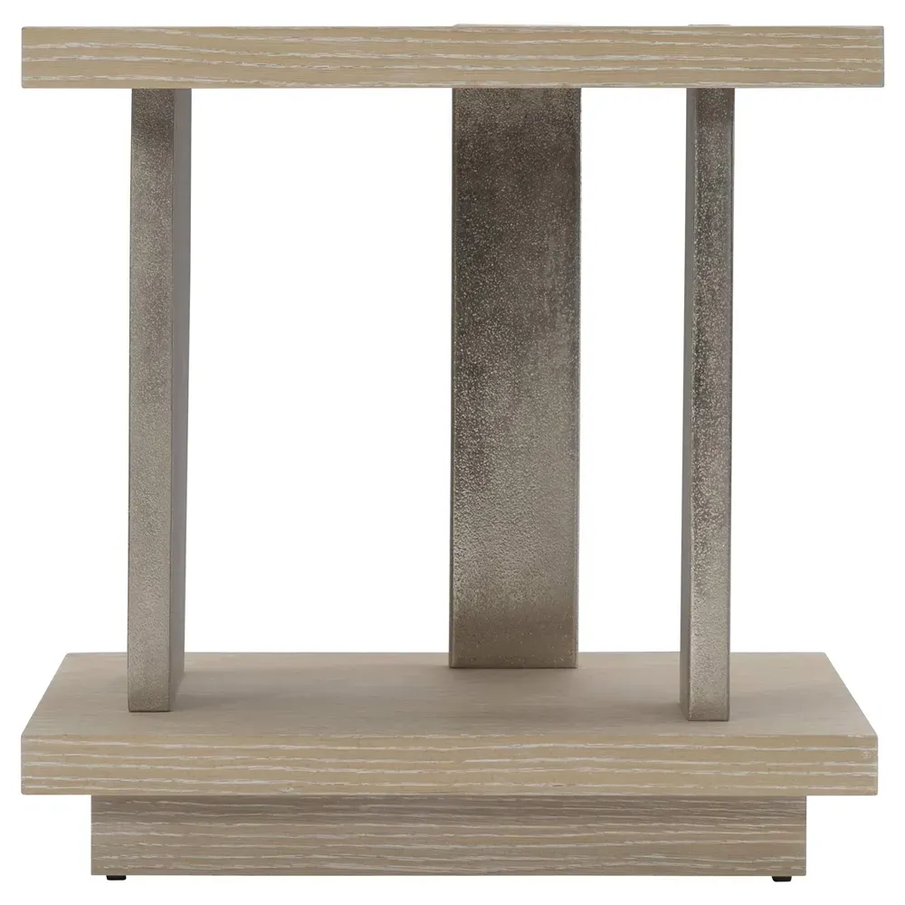 Lucilla Square Side Table - Brown, Cast Aluminum