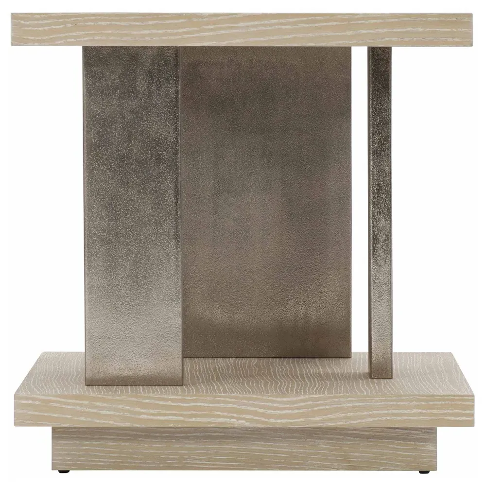 Lucilla Square Side Table - Brown, Cast Aluminum