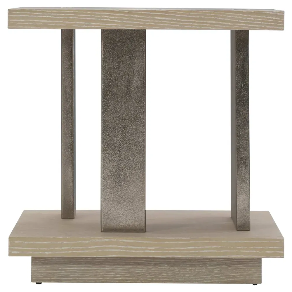 Lucilla Square Side Table - Brown, Cast Aluminum