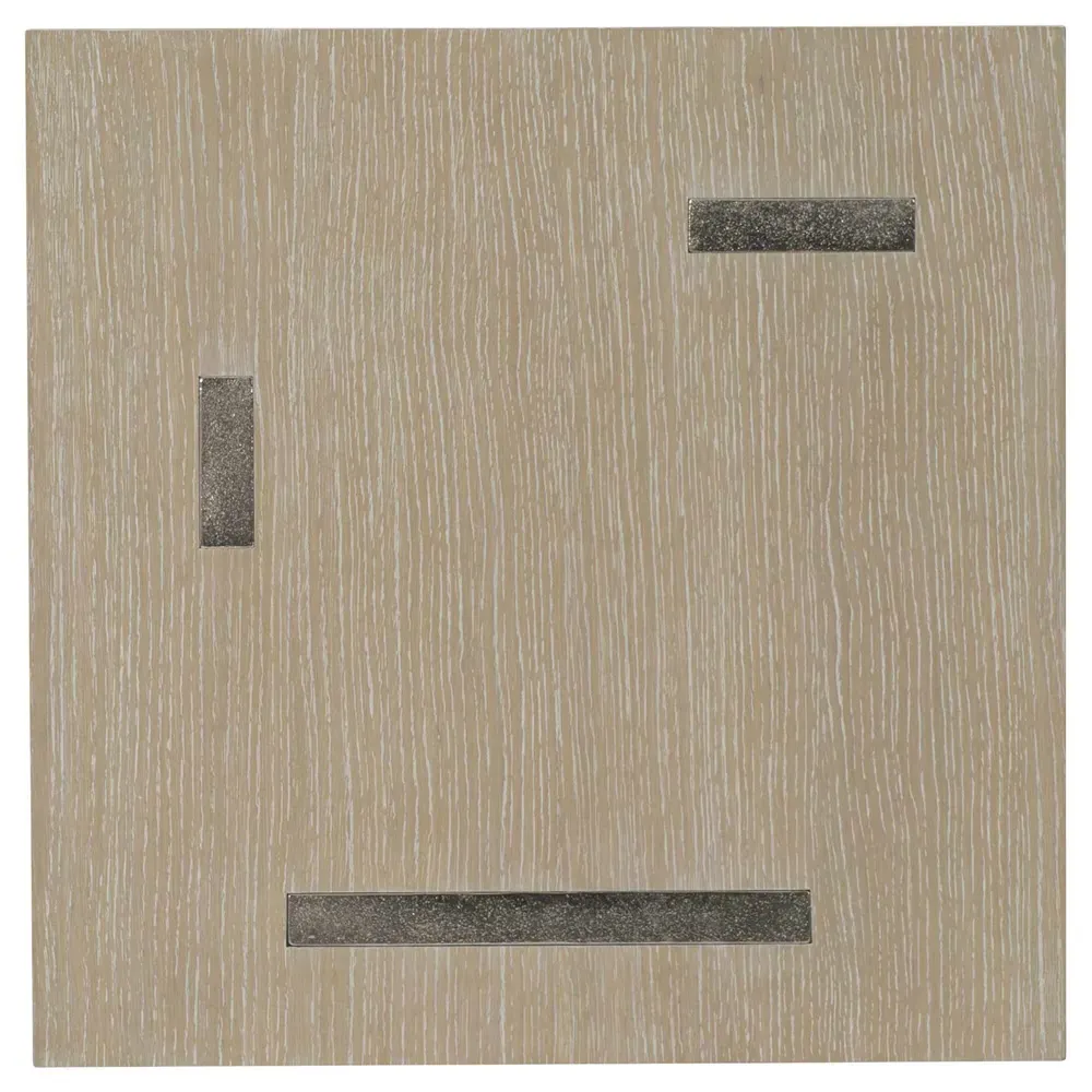 Lucilla Square Side Table - Brown, Cast Aluminum