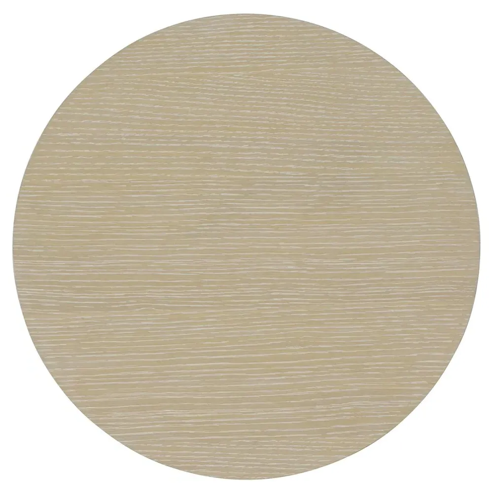 Lucilla Wave Accent Drum Side Table - Brown, Ash Wood