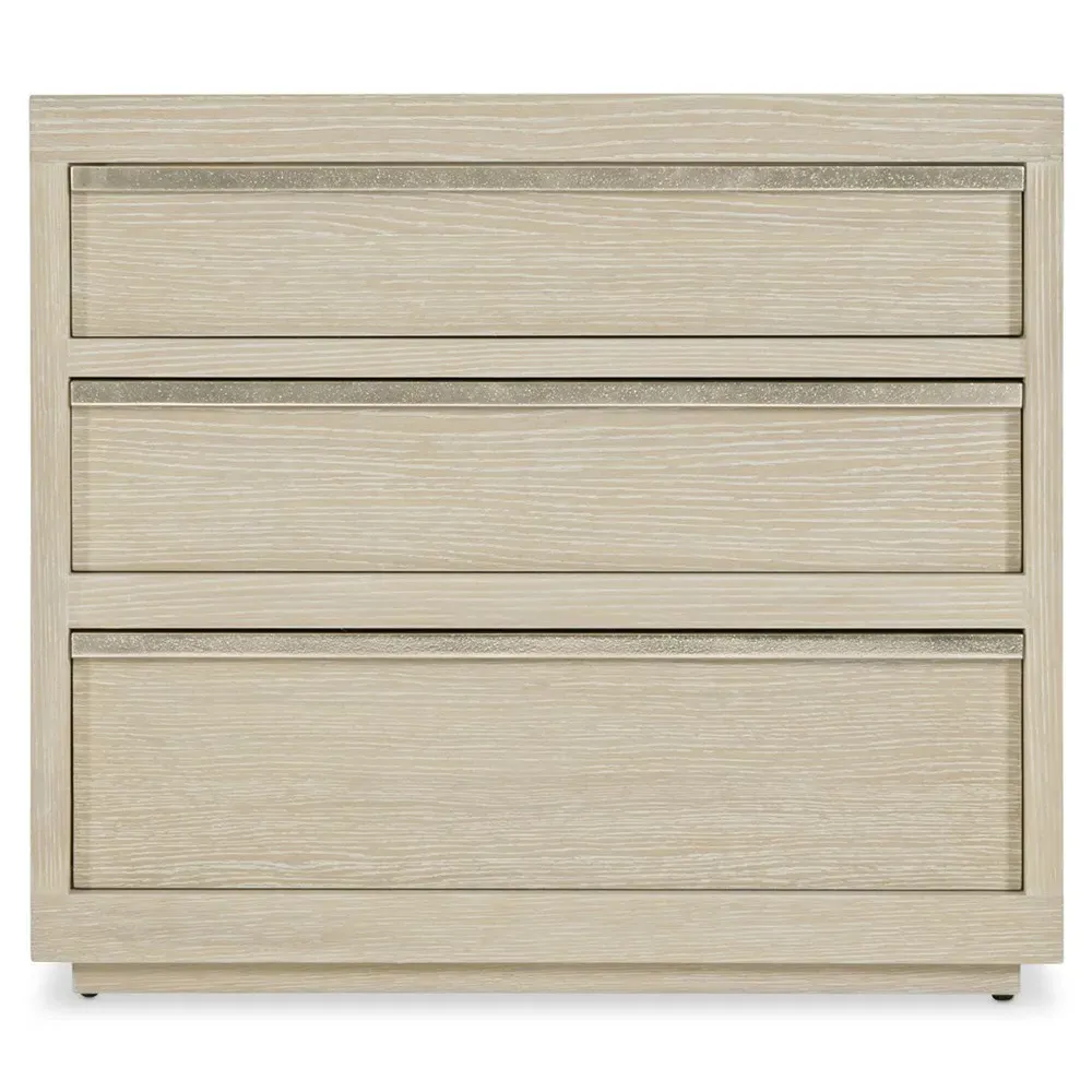 Lucilla Wide Nightstand - Brown, Resin Wood