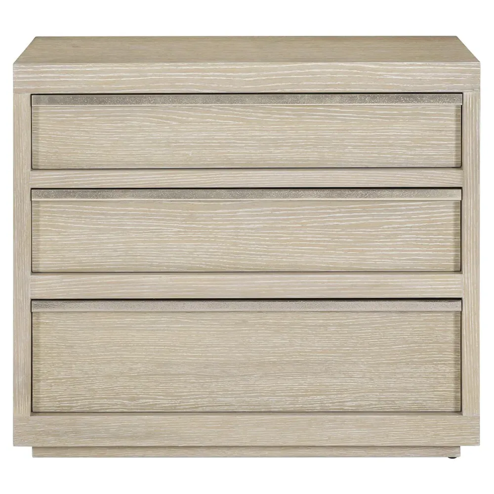 Lucilla Wide Nightstand - Brown, Resin Wood