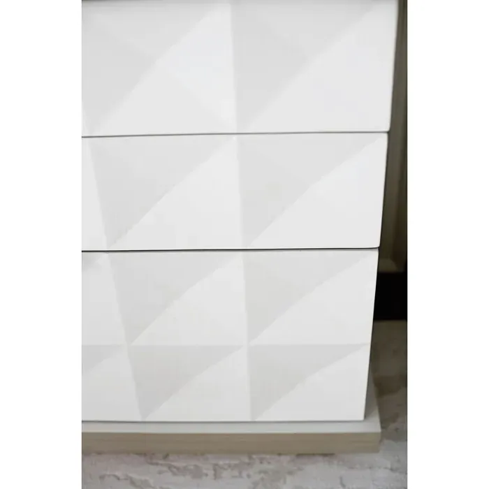 Lucille 3-Drawer Nightstand - Grey, Wood