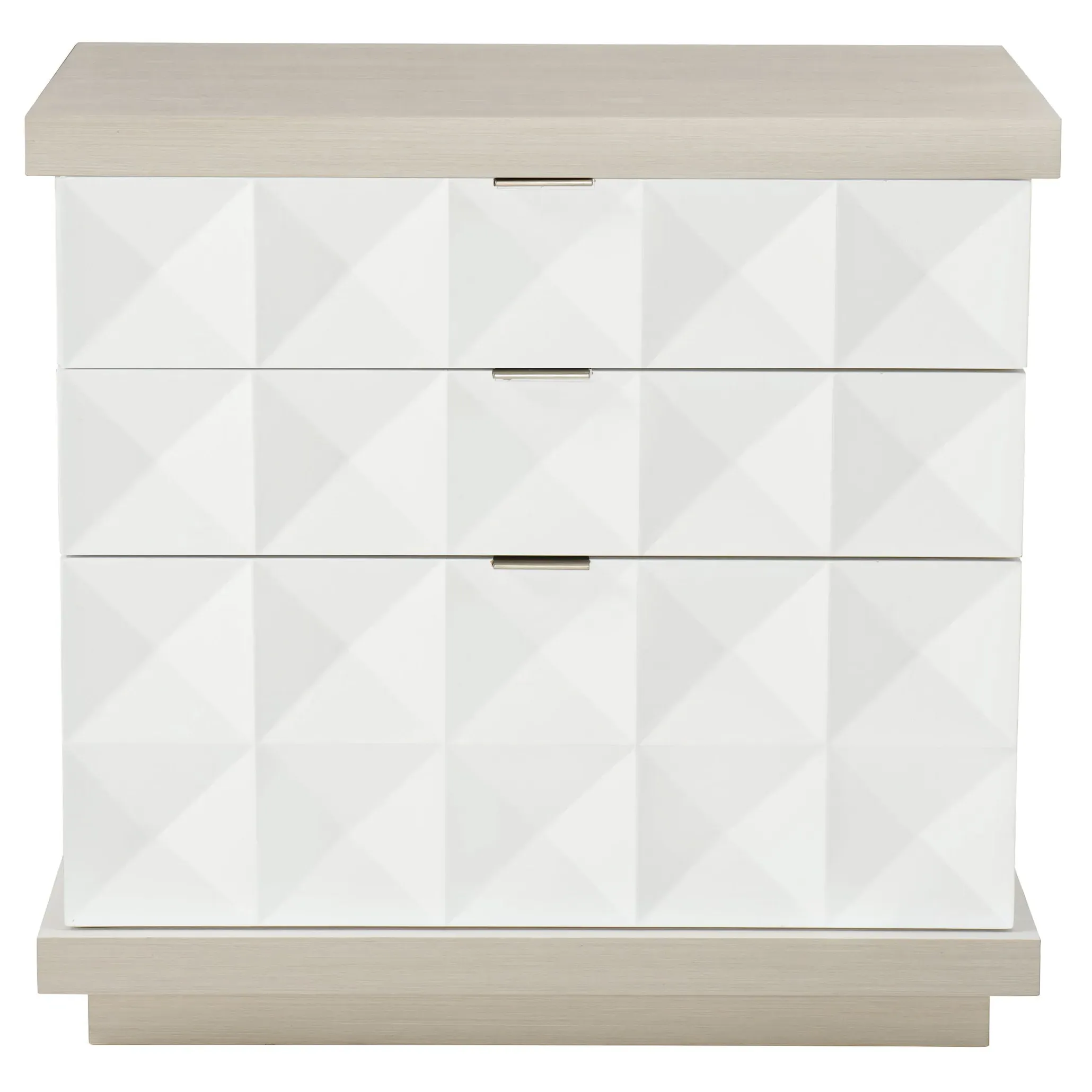 Lucille 3-Drawer Nightstand - Grey, Wood image