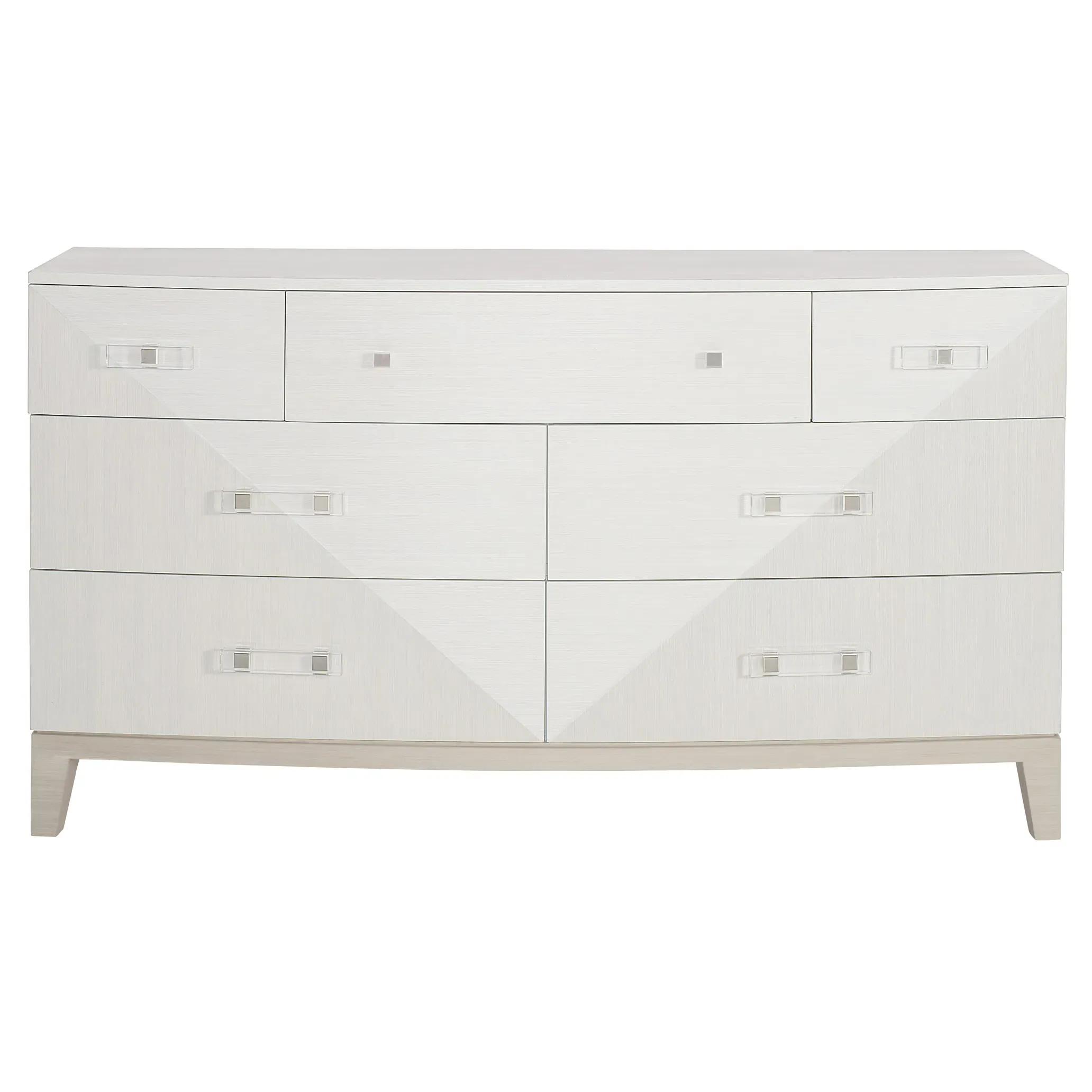 Lucille Seven Drawer Dresser - White Grey, Wood image