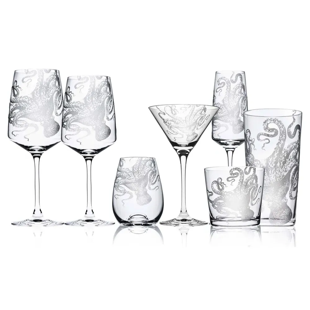 Lucy Red Wine Glass Set of 2 - Clear, Crystal
