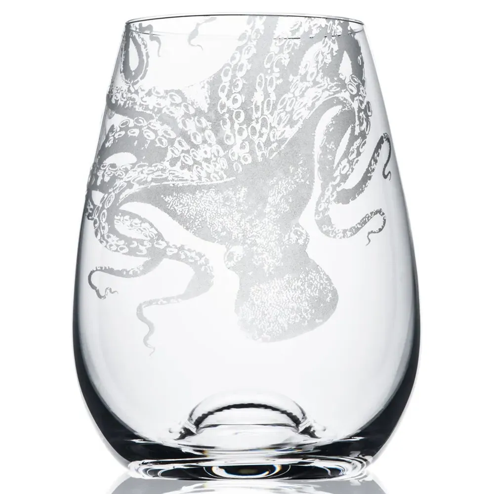 Lucy Stemless Wine Glass Set of 2 - Clear, Crystal