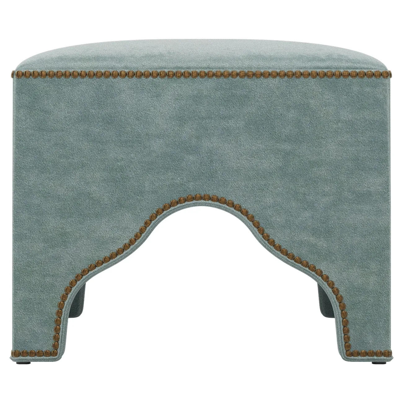 Luiza Performance Velvet Ottoman - Spring Breeze