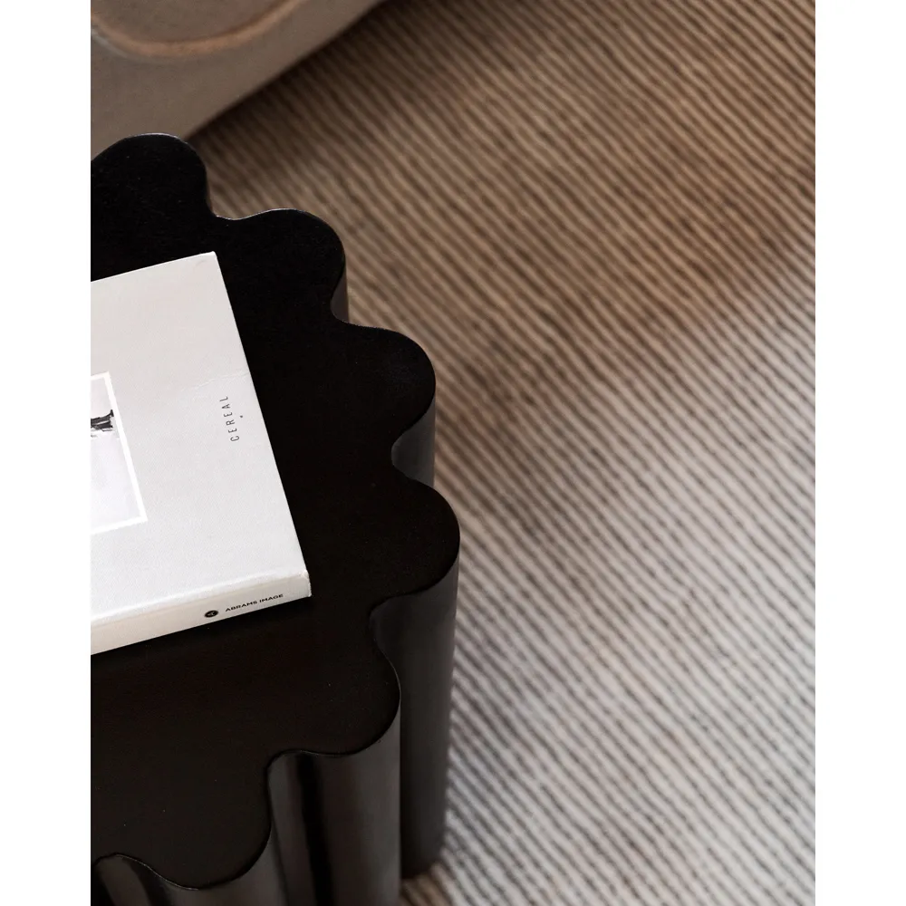 Luke Outdoor Side Table - Black, Concrete