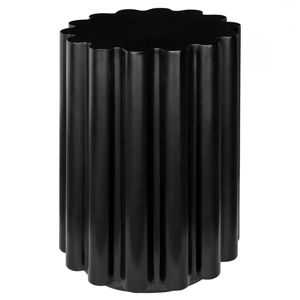 Luke Outdoor Side Table - Black, Concrete image