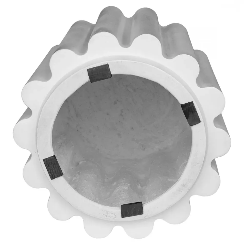 Luke Outdoor Side Table - White, Concrete