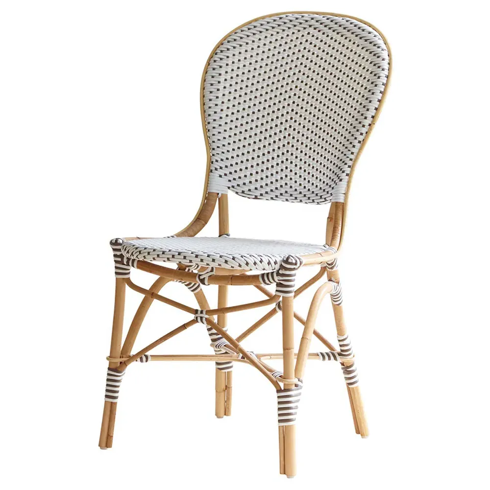 Luke Woven Rattan Dining Side Chair - White