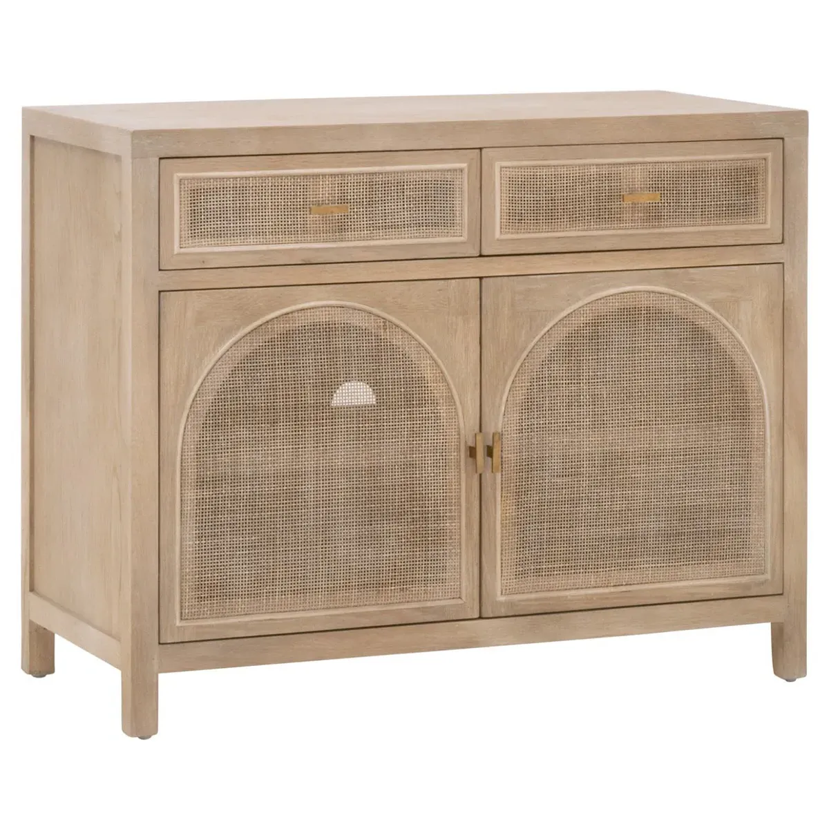 Lulu 2 Drawer 2 Door Media Cabinet - Grey, Oak