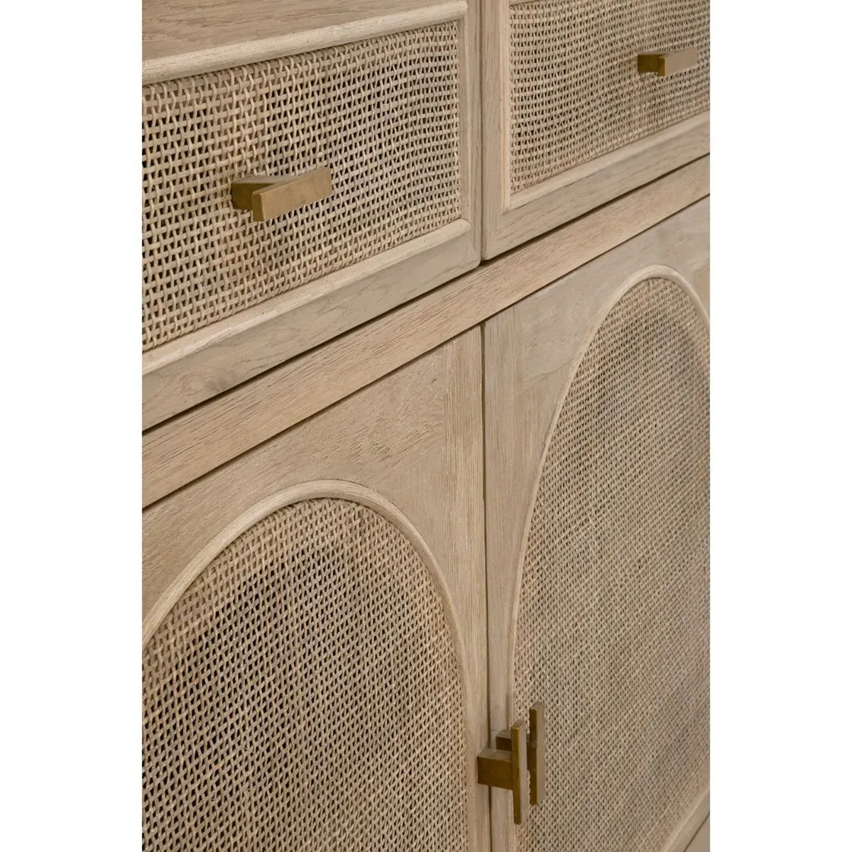 Lulu 2 Drawer 2 Door Media Cabinet - Grey, Oak