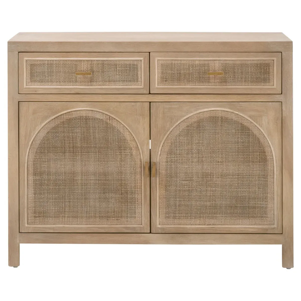 Lulu 2 Drawer 2 Door Media Cabinet - Grey, Oak