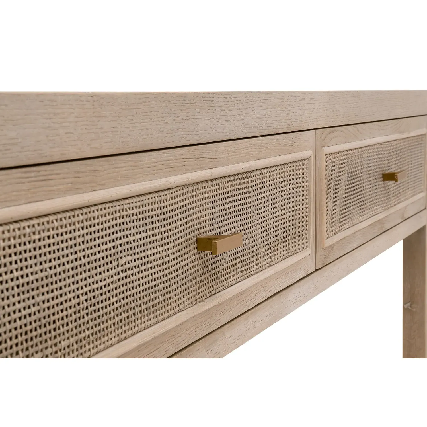 Lulu 2 Drawer Console Table - Grey, Oak