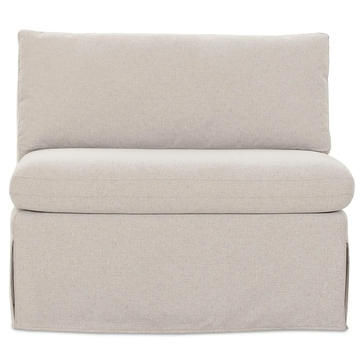 Lumiel 39" Slipcovered Dining Bench - Beige, Polyester