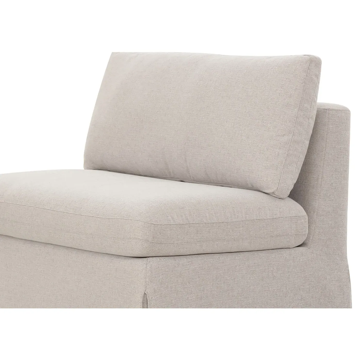 Lumiel 39" Slipcovered Dining Bench - Beige, Polyester