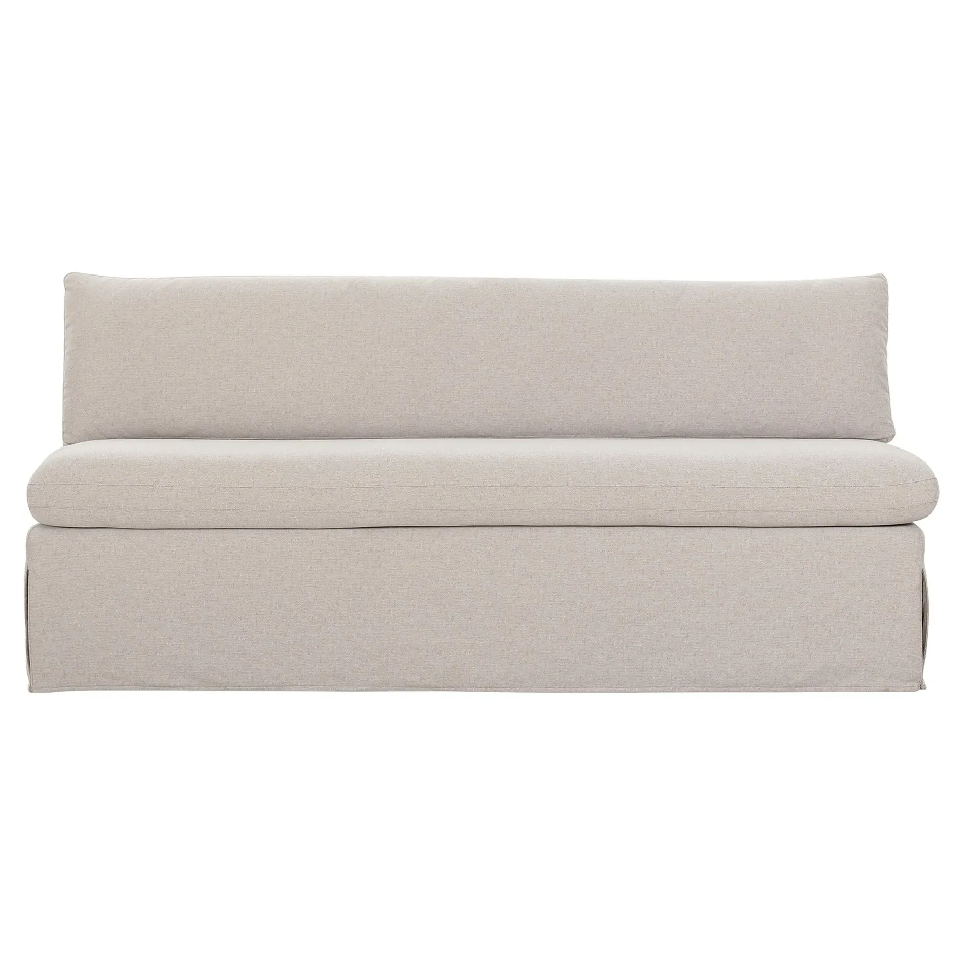 Lumiel 73" Slipcovered Dining Bench - Beige, Polyester