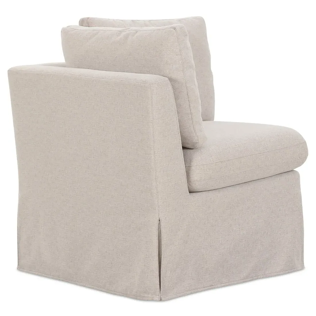 Lumiel Corner Slipcovered Dining Bench - Beige, Polyester