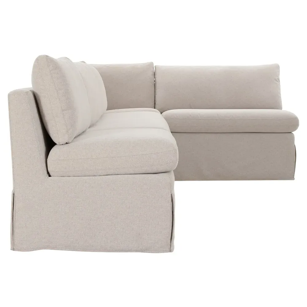 Lumiel L-Shaped Dining Banquette - Beige, Polyester