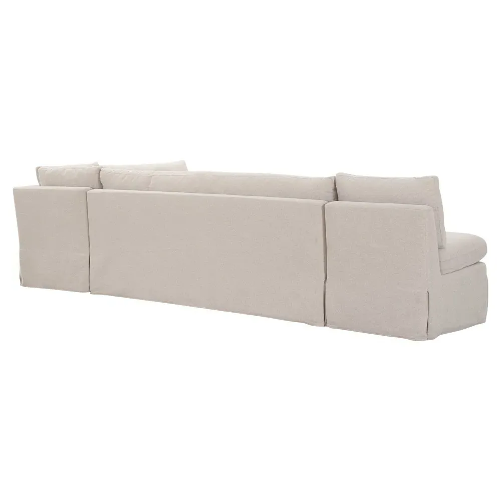Lumiel L-Shaped Dining Banquette - Beige, Polyester