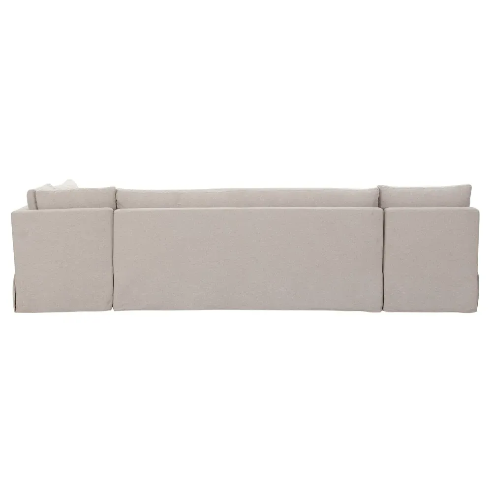 Lumiel L-Shaped Dining Banquette - Beige, Polyester