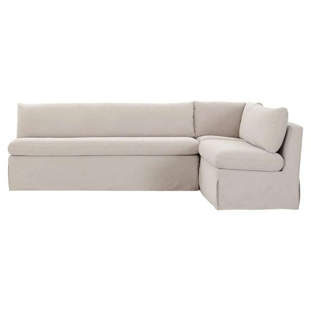 Lumiel L-Shaped Dining Banquette - Beige, Polyester image