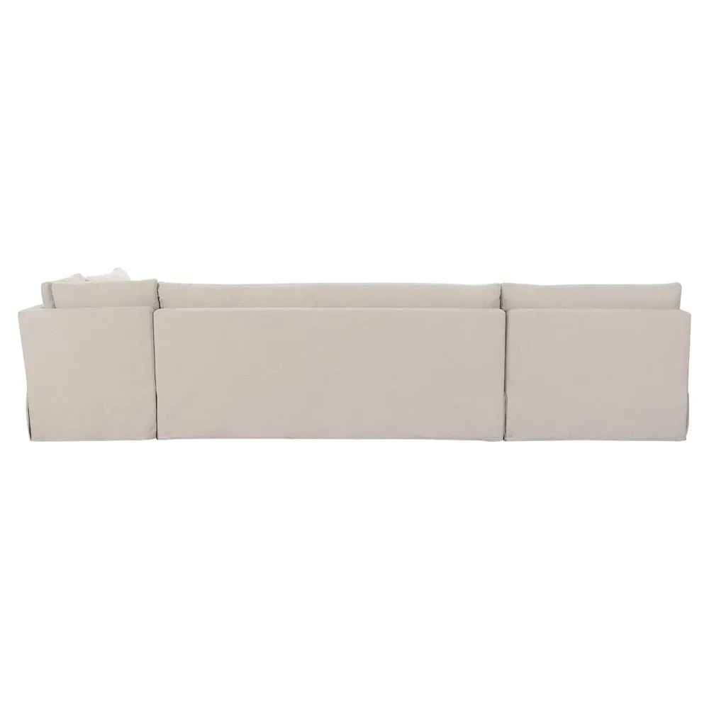 Lumiel L-Shaped Dining Banquette - Beige, Polyester