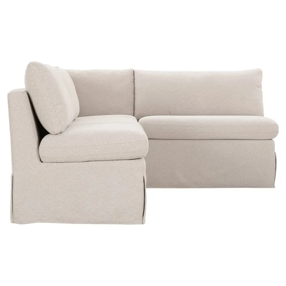 Lumiel L-Shaped Dining Banquette - Beige, Polyester