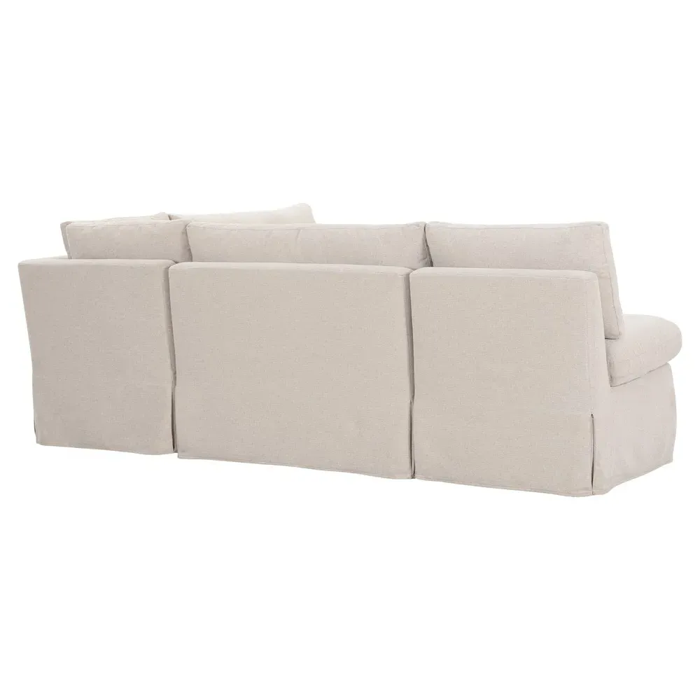 Lumiel L-Shaped Dining Banquette - Beige, Polyester