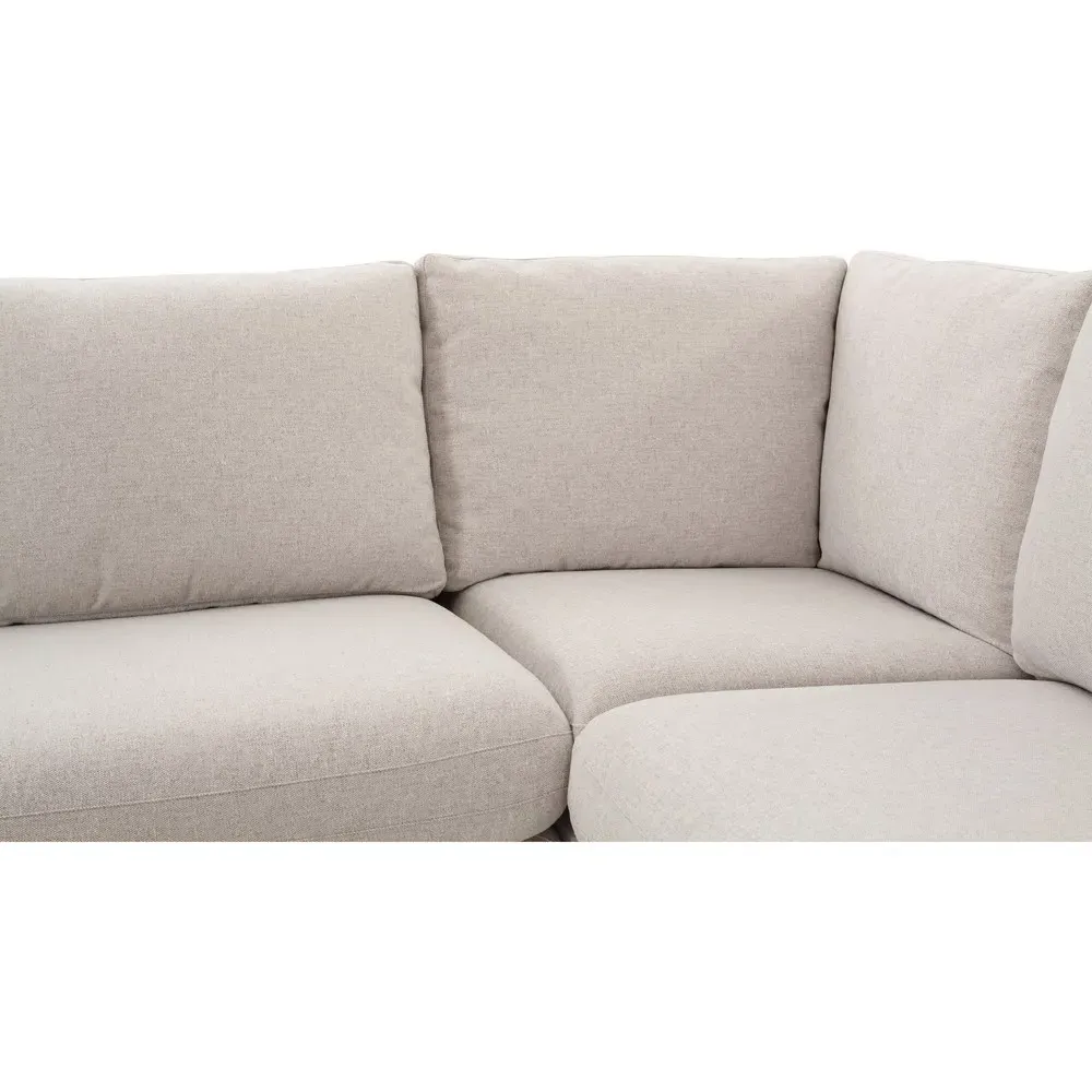 Lumiel L-Shaped Dining Banquette - Beige, Polyester