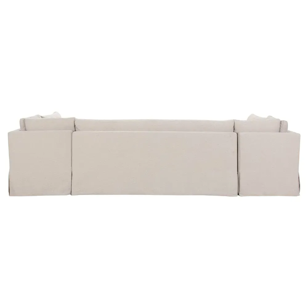 Lumiel U-Shaped Dining Banquette - Beige, Polyester