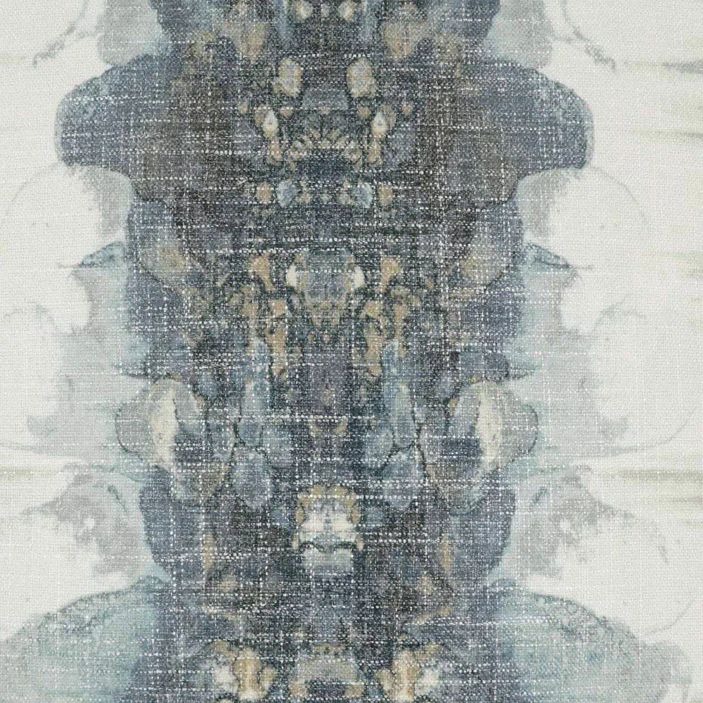 Luna Abstract Feather Down Throw Pillow - Blue