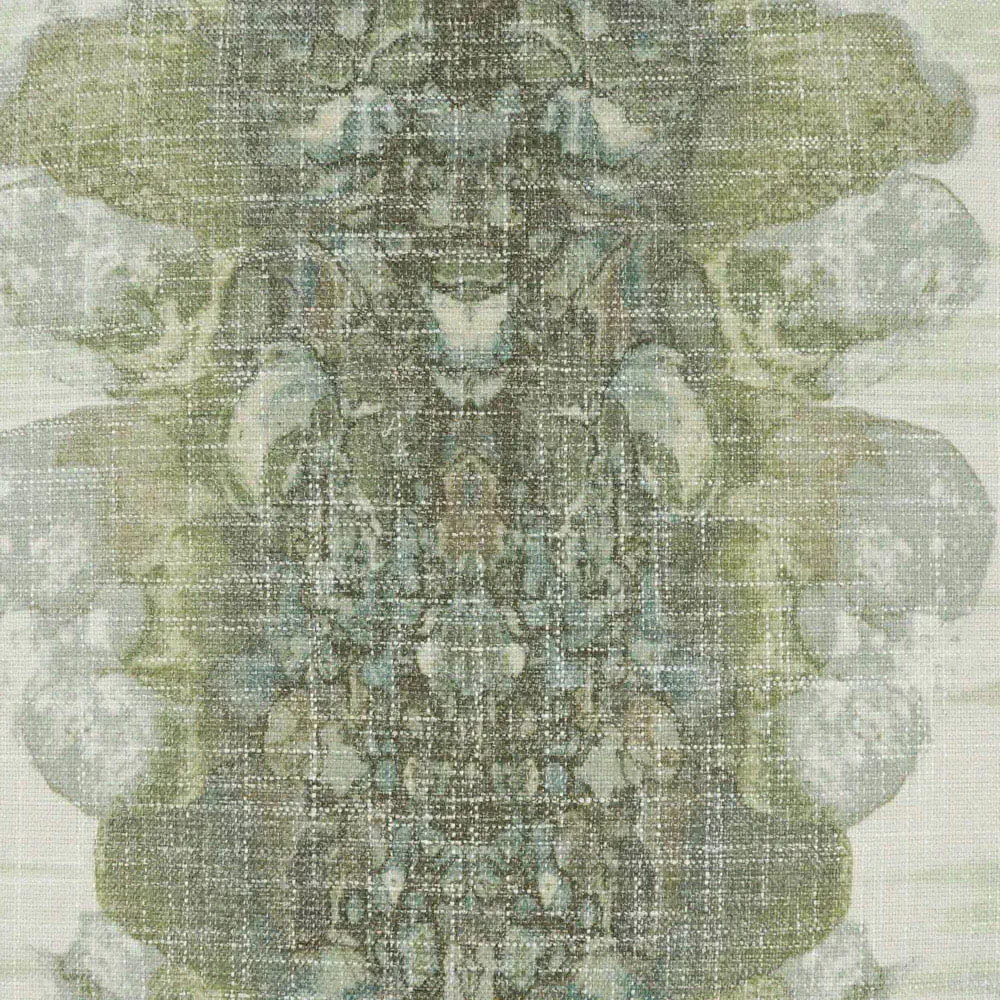 Luna Abstract Feather Down Throw Pillow - Green