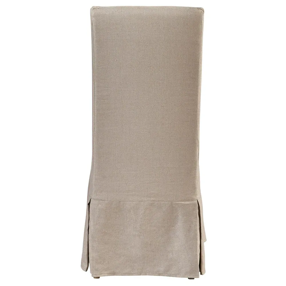 Luna French Country Parsons Dining Chair - Beige, Oak