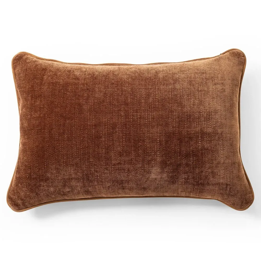 Luthira Lumbar Pillow - Brown, Leather