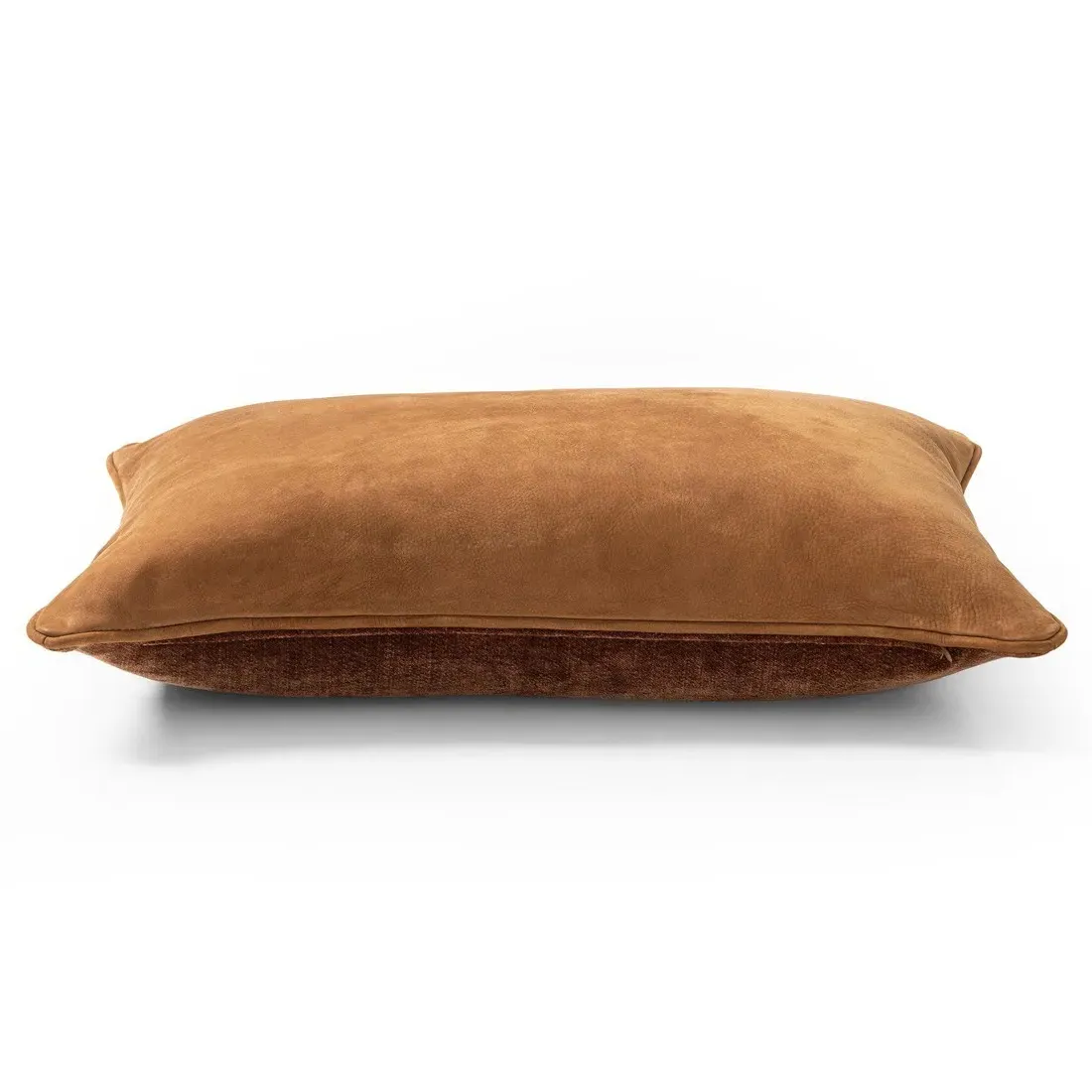 Luthira Lumbar Pillow - Brown, Leather