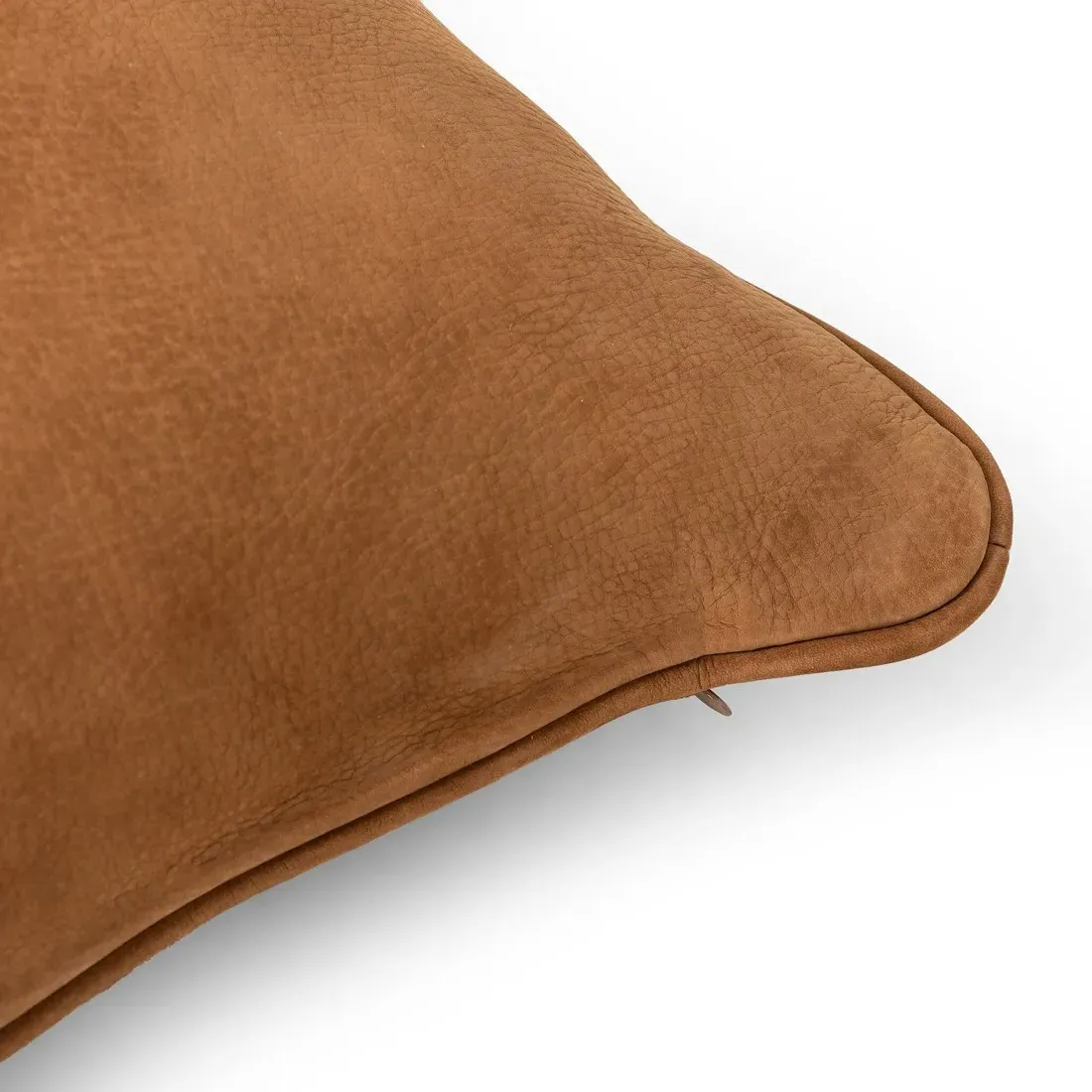 Luthira Lumbar Pillow - Brown, Leather